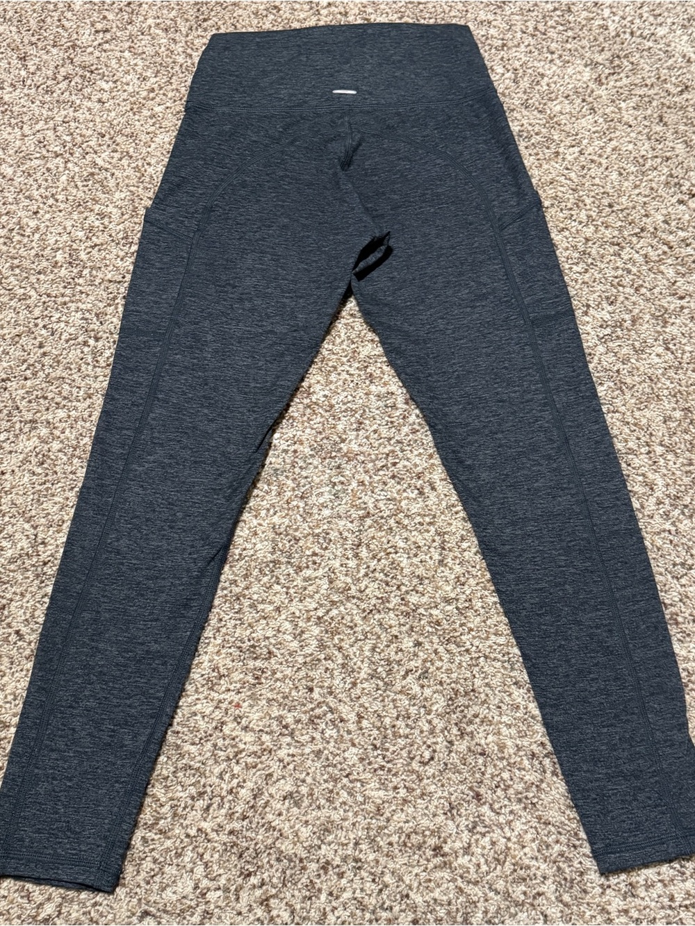 Aerie Chill Play Move High Rise Pocket Leggings Heather Gray Size Medium EUC
